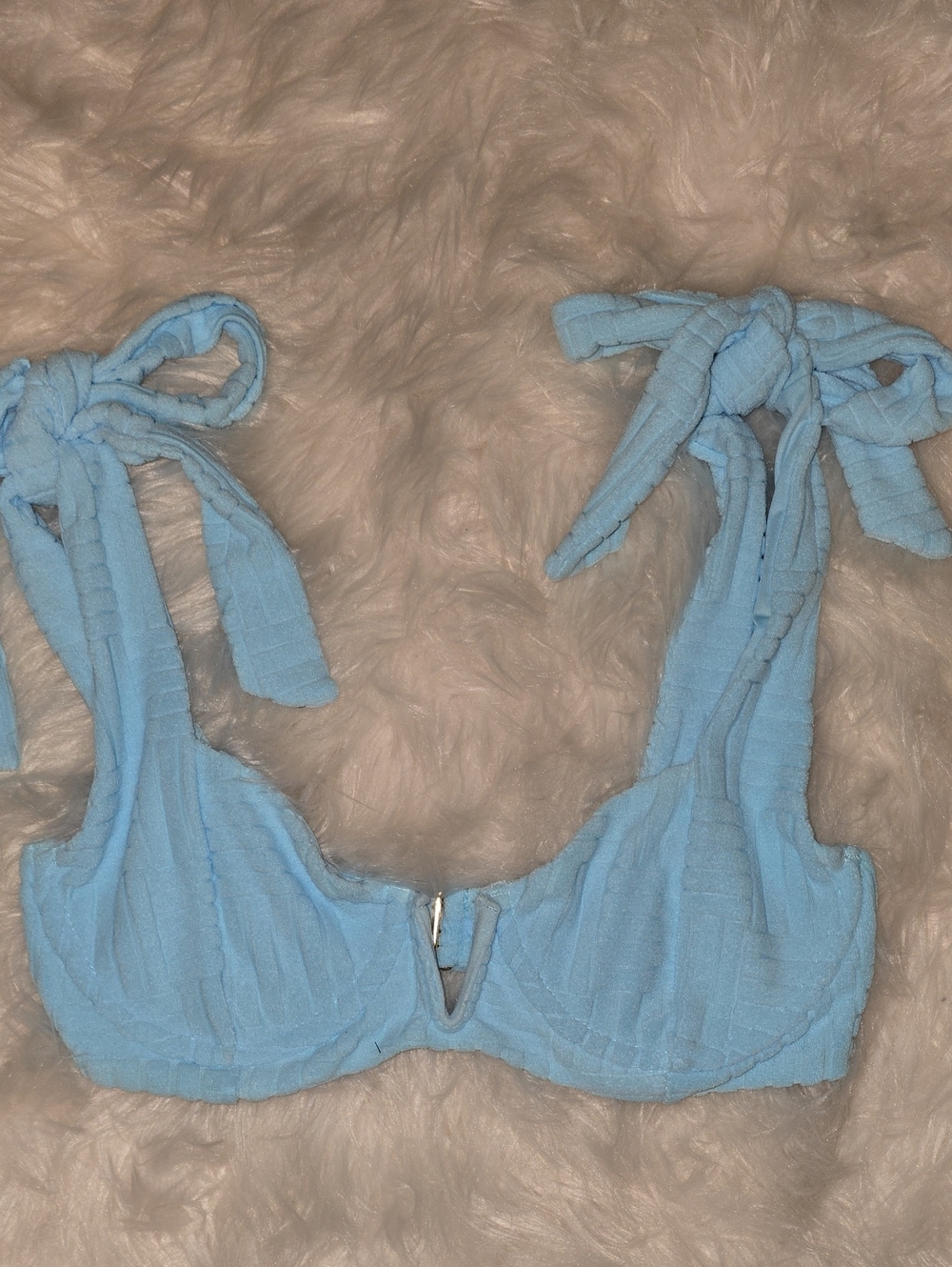 Beach Riot Blair Blueberry Ice Terry Underwire Bikini Top S